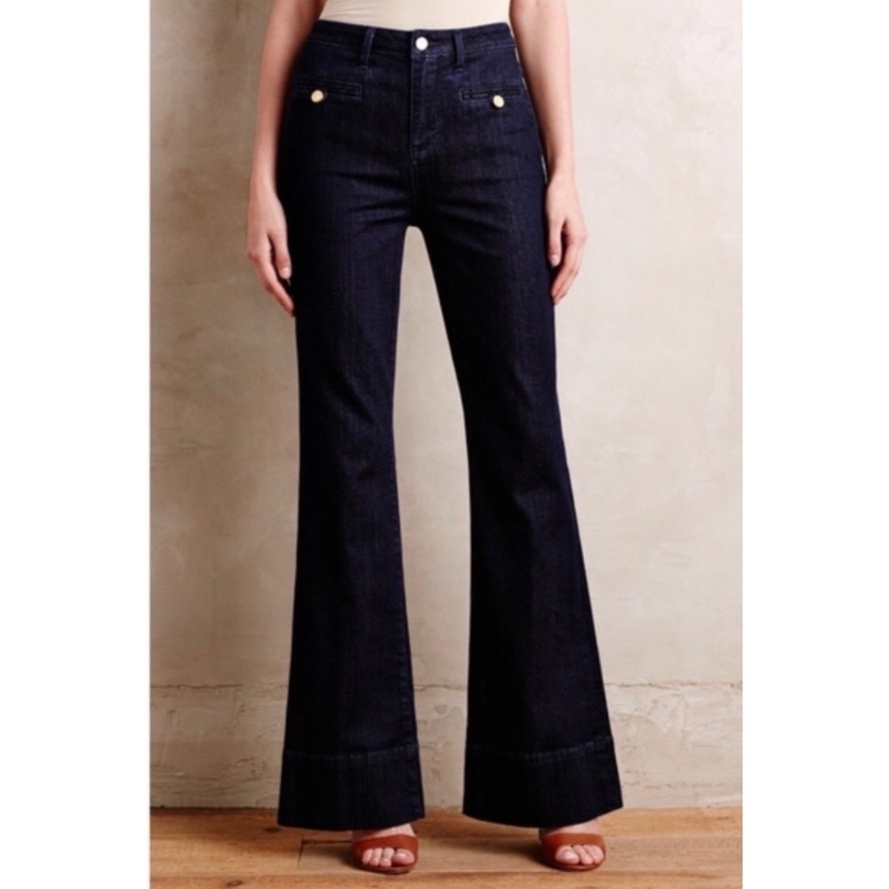 Anthropologie Pilcro and the Letterpress Superscript Dark Flare Jeans High 31‎